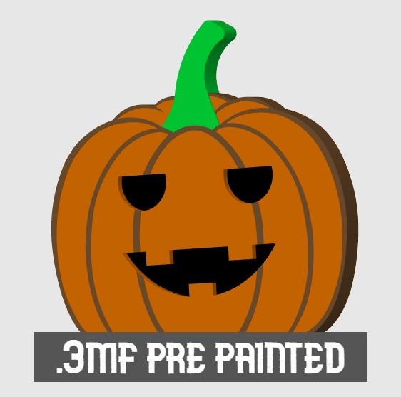 3MF Sleepy Pumpkin Coaster/decoration - Print in place 3d model