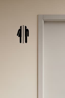 WC, Toilet Sign, Restroom 3d model