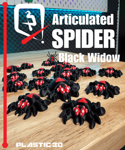 Articulated Spider — Black Widow Creeper for Your Desk 3d model