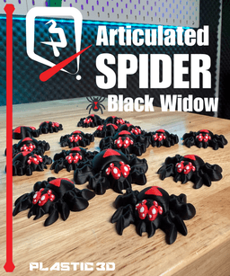 Articulated Spider — Black Widow Creeper for Your Desk 3d model