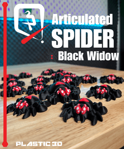 Articulated Spider — Black Widow Creeper for Your Desk 3d model