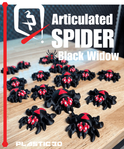 Articulated Spider — Black Widow Creeper for Your Desk 3d model