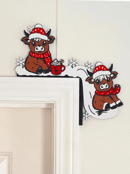 3D PRINTED HIGHLAND COW CORNER DECOR CHRISTMAS DECOR HOLIDAY HIGHLAND COW HOME DECOR 3d model
