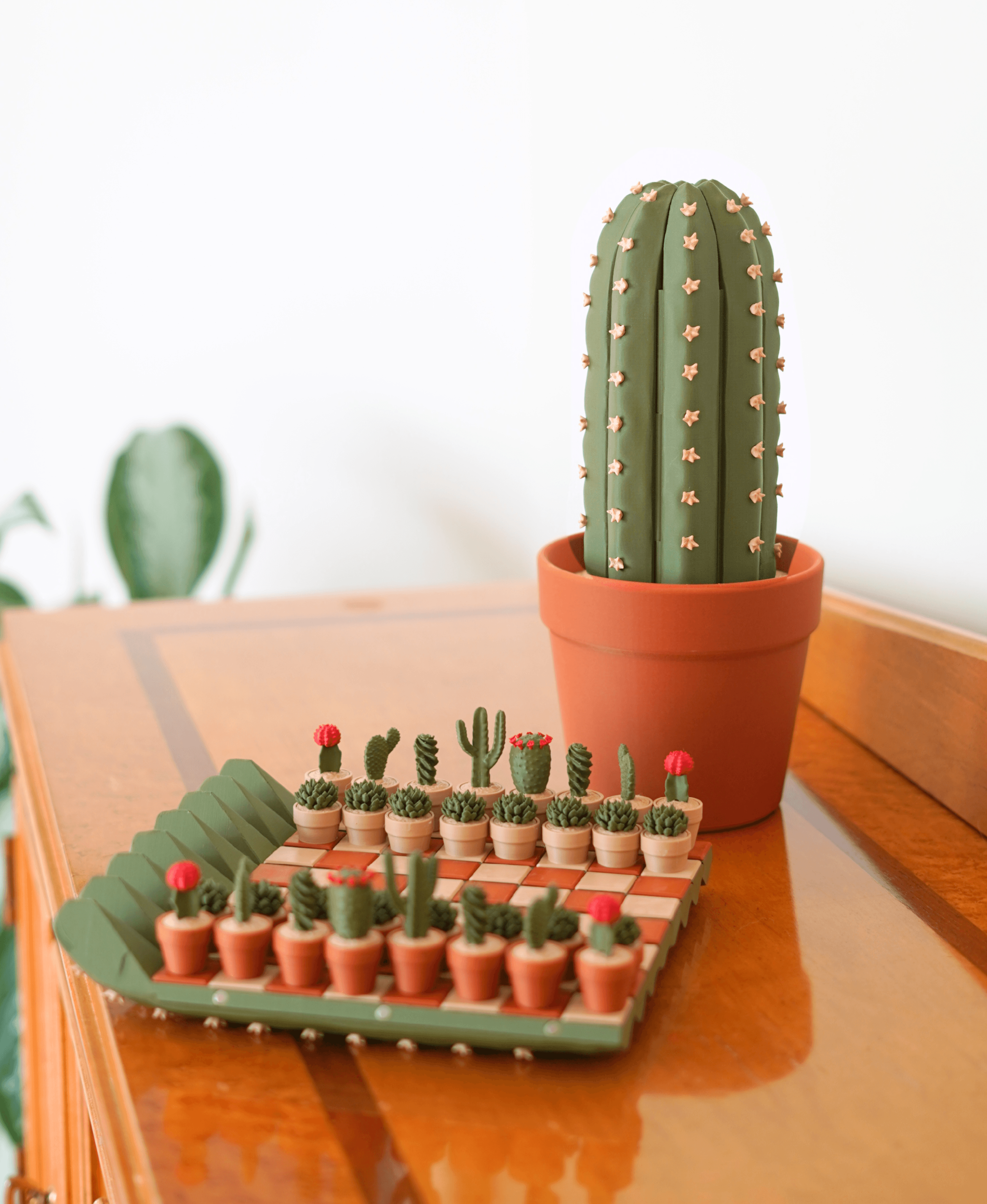 CactiChess - Roll up Cactus Chess Set 3d model