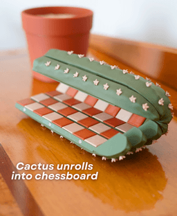 CactiChess - Roll up Cactus Chess Set 3d model