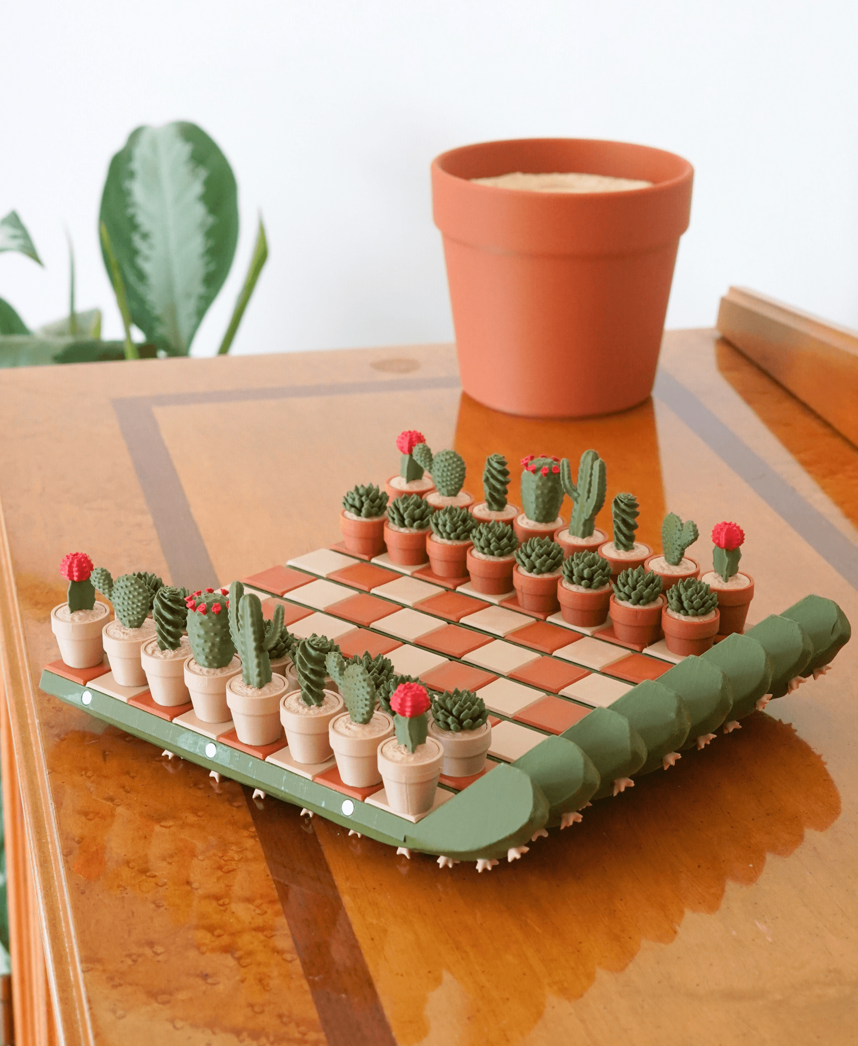 CactiChess - Roll up Cactus Chess Set 3d model