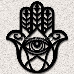 hamsa hand wall art all seeing eye wall decor mandala decoration spiritual 3d model