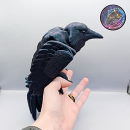 flexi crow print in place 3d model