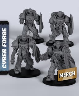 CV Blademasters - With Free Cyberpunk Warhammer - 40k Sci-Fi Gift Ideas for RPG and Wargamers 3d model
