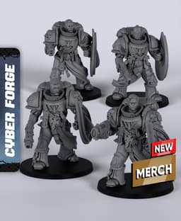 CV Blademasters - With Free Cyberpunk Warhammer - 40k Sci-Fi Gift Ideas for RPG and Wargamers 3d model
