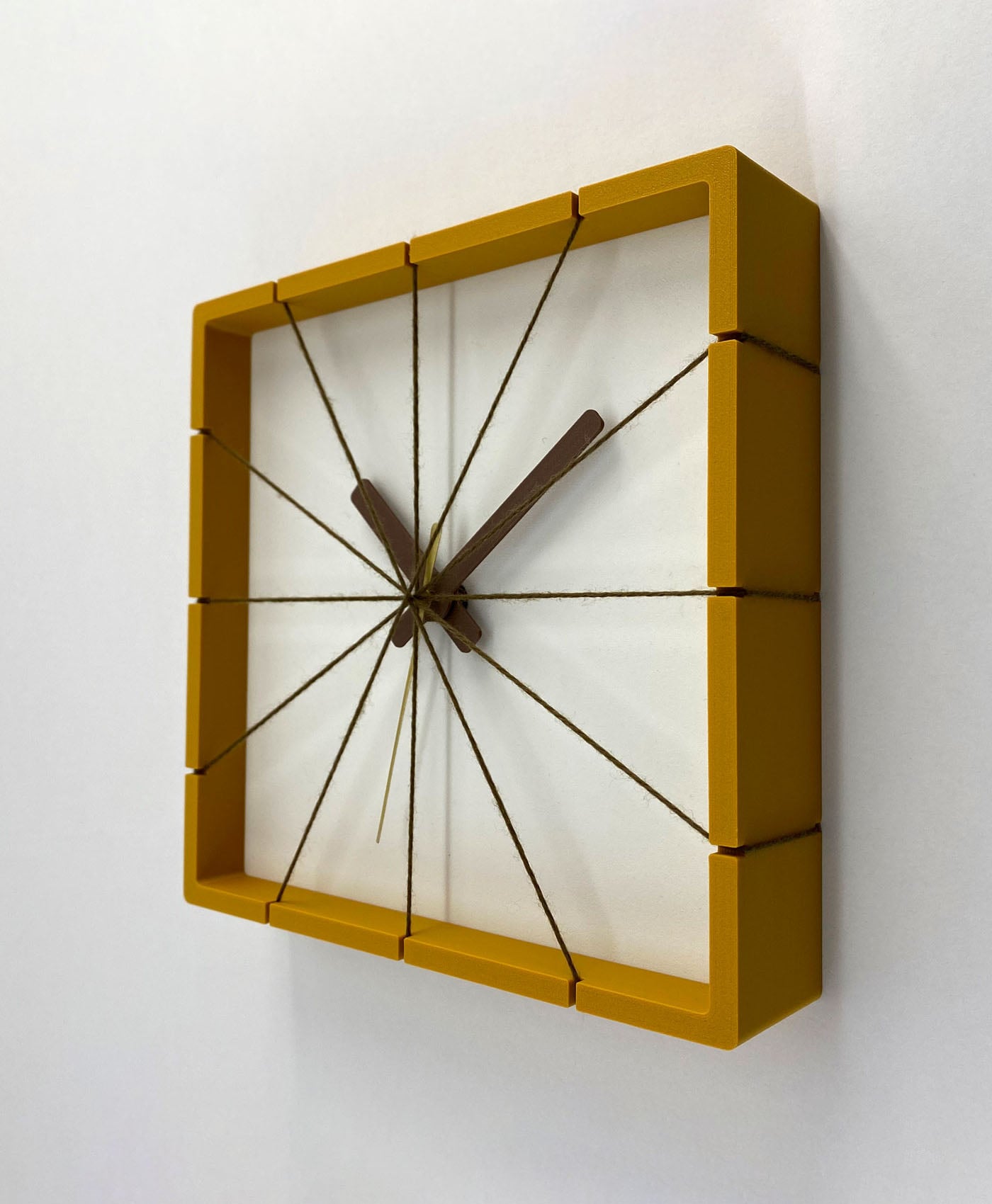 Timeline Clock - Wall Shelf Mantel Desk Clock - String Clock 3d model