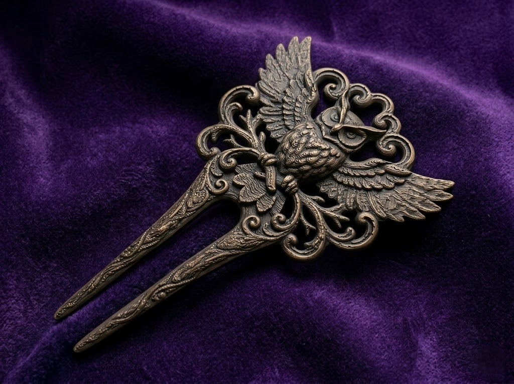 Owl_Hairpin_021.3mf 3d model