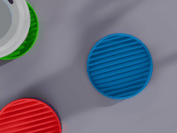 Stackable Wavy Circle Coaster Set 3D Print STL File | 3 Sizes 3d model
