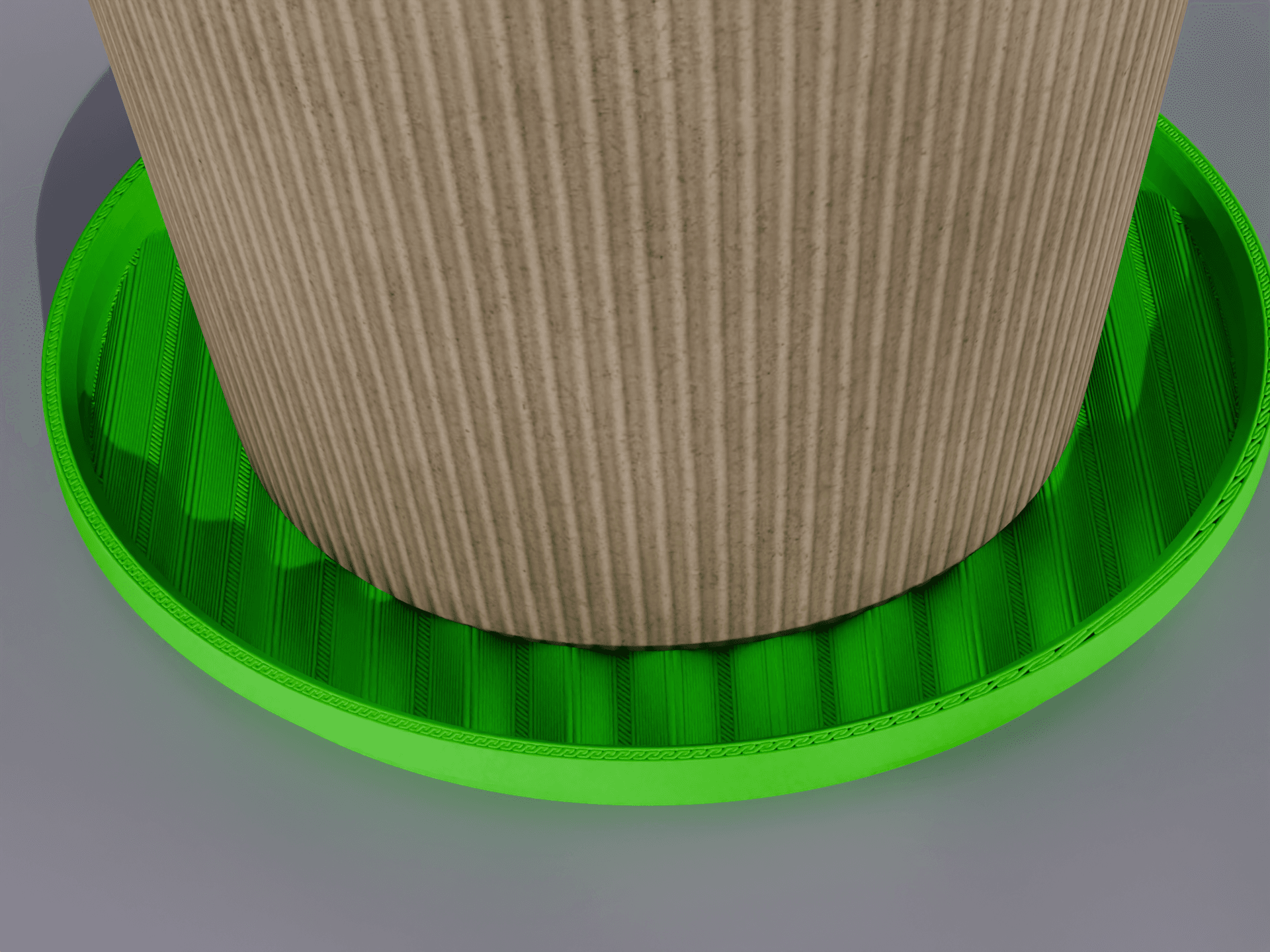 Stackable Wavy Circle Coaster Set 3D Print STL File | 3 Sizes 3d model