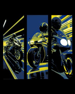 Motorcycle art at its finest - Neon Lights and Beautiful Lines - Set of Bookmarks 3d model