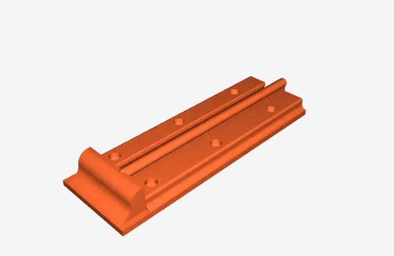 Duplo train Rail Storage for IKEA FLISAT - Bottom 3d model