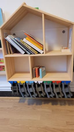 Duplo train Rail Storage for IKEA FLISAT - Bottom 3d model