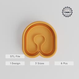 Travel Cushion Shape Cutter & Stamp, Cookie & Fondant Mold, Set of 6, Small/Medium/Large, Relax Pillow, Perfect for Baking & Crafting PRODUCT_3612 3d model