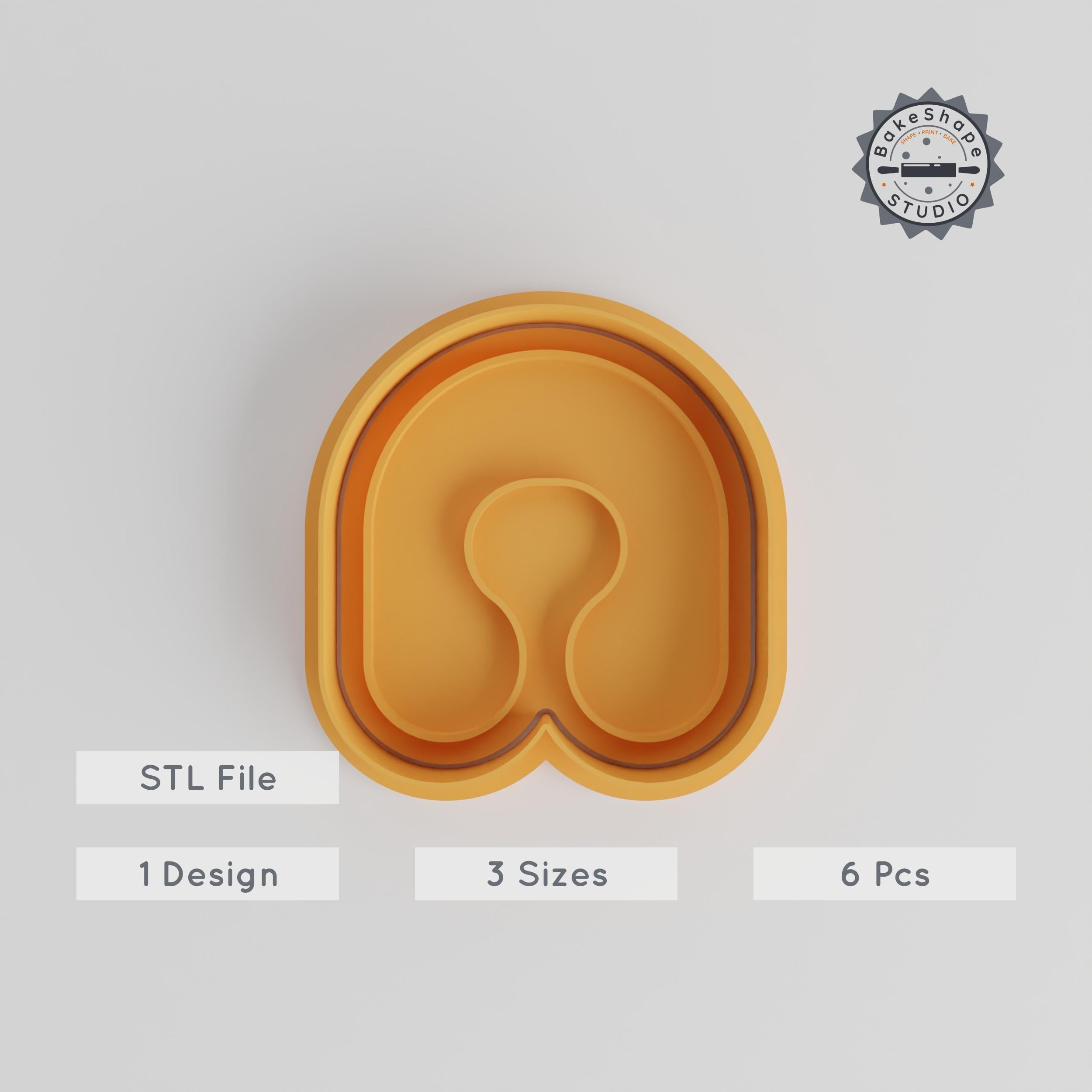 Travel Cushion Shape Cutter & Stamp, Cookie & Fondant Mold, Set of 6, Small/Medium/Large, Relax Pillow, Perfect for Baking & Crafting PRODUCT_3612 3d model