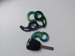 Fidget Spinner Keychain - Parametric - Print in Place 3d model