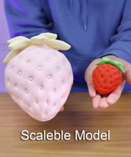 Strawberry Keychain Pill Container 3d model
