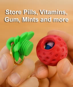 Strawberry Keychain Pill Container 3d model