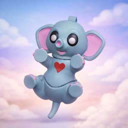 “Tumbles” the Baby Elephant – Wiggle Budz – (Hug Me Series) 3d model