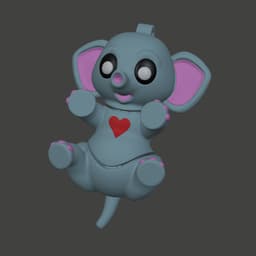 “Tumbles” the Baby Elephant – Wiggle Budz – (Hug Me Series) 3d model