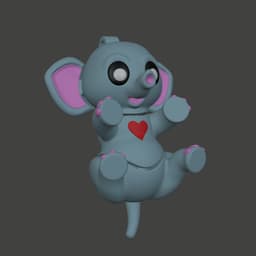 “Tumbles” the Baby Elephant – Wiggle Budz – (Hug Me Series) 3d model