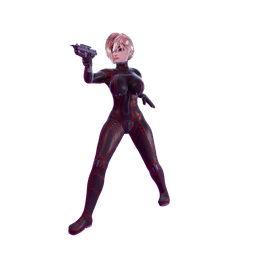 Female Futuristic Undercover Agent V2 3d model