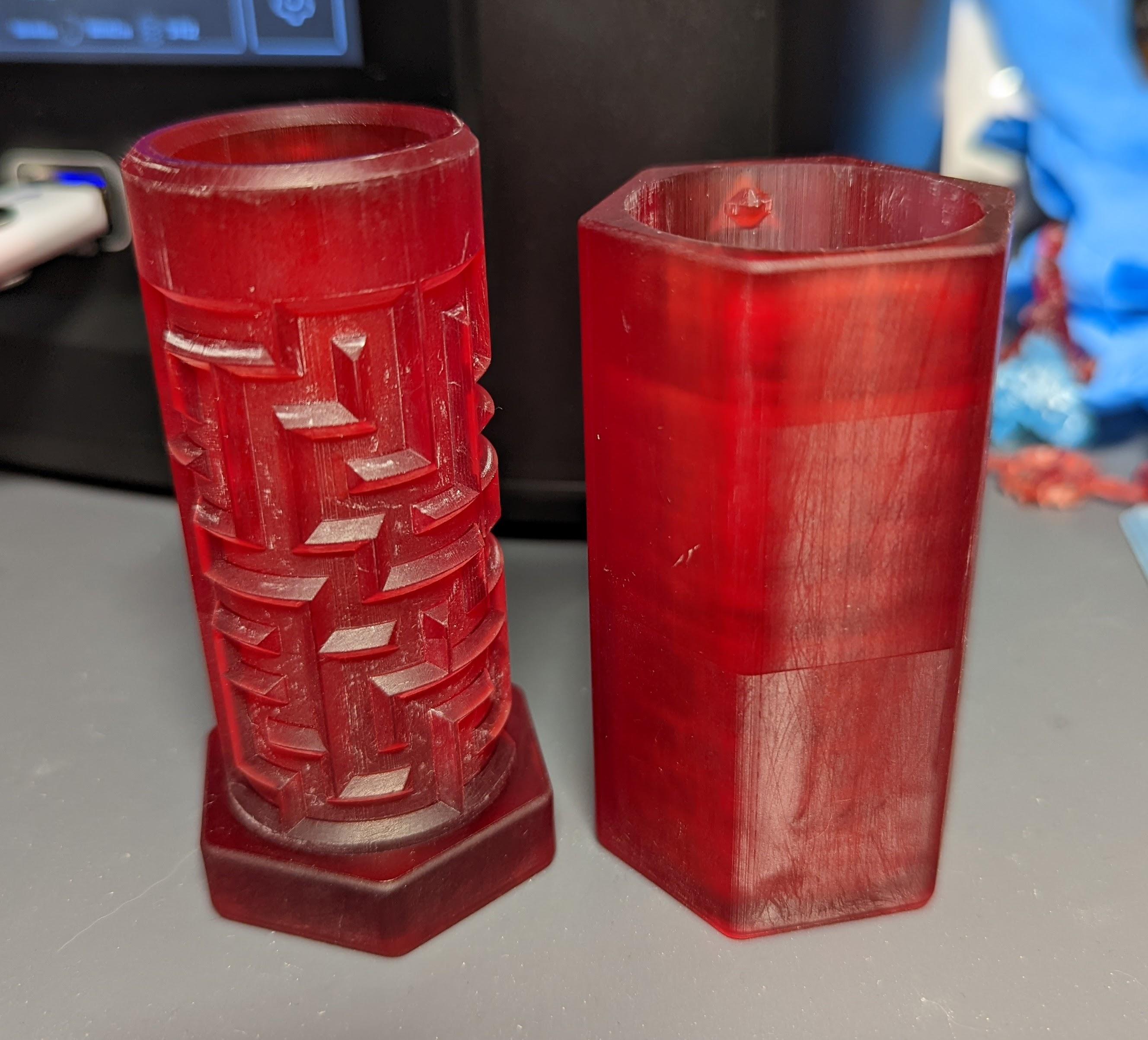 3D Maze Puzzle Box - Print-ready STL "Anti-Cheat" version - Elegoo Mars 3, Elegoo water washable transparent red.  About 20 solves by kids and still going strong.  - 3d model