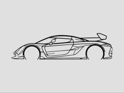 Koenigsegg Jesko Silhouette Wall Art 3d model