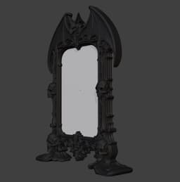 Gothic Bat Picture Frame 3d model