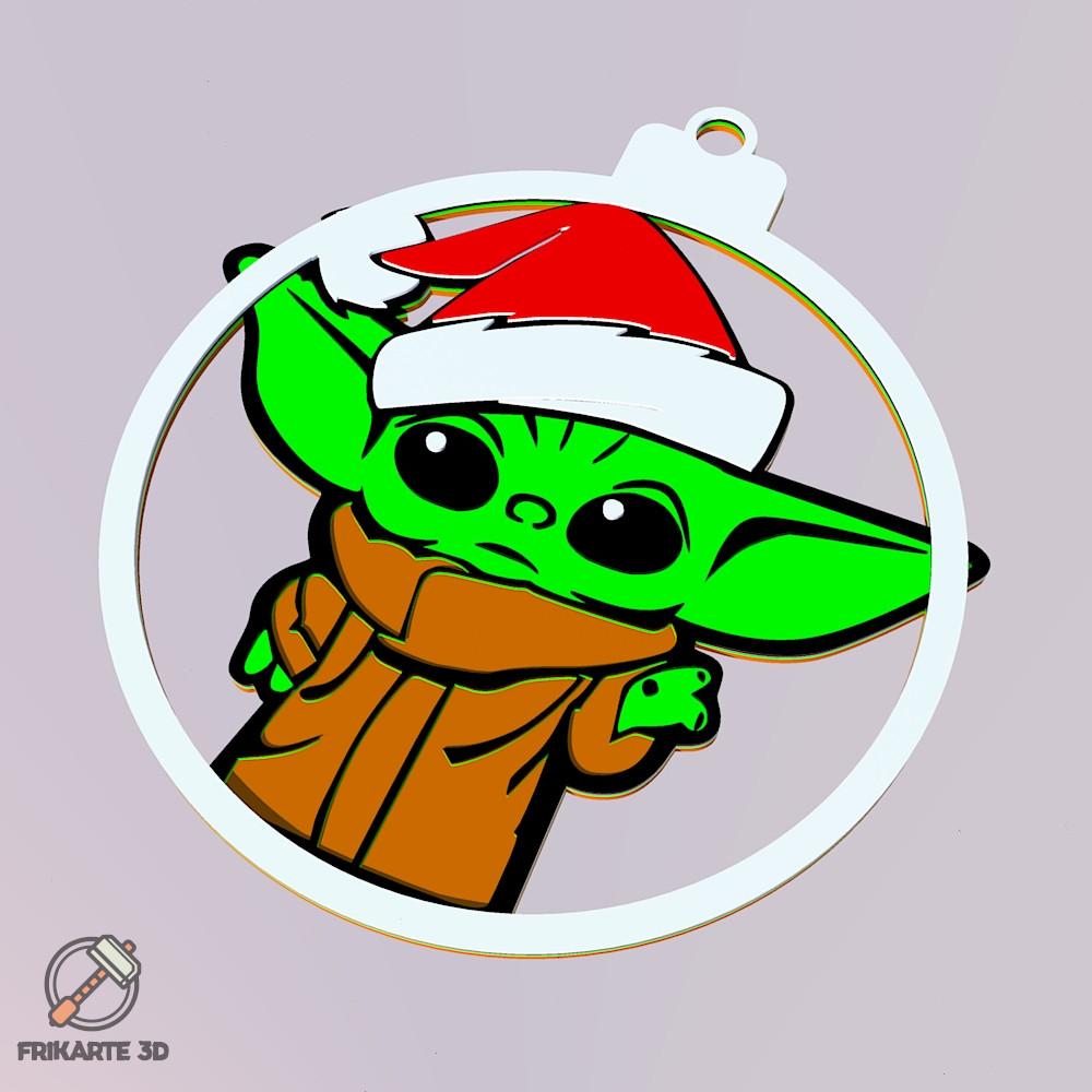 Baby Yoda Christmas Tree Decoration 3d model