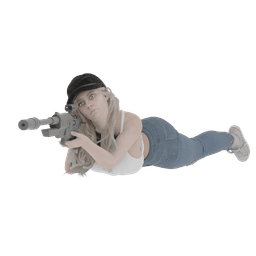 Female Sniper v2 3d model
