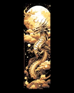 The brilliance of the Golden Dragon - Friday upload set of bookmarks 3d model