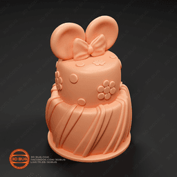 Cake in Minnie Mouse style 3d model