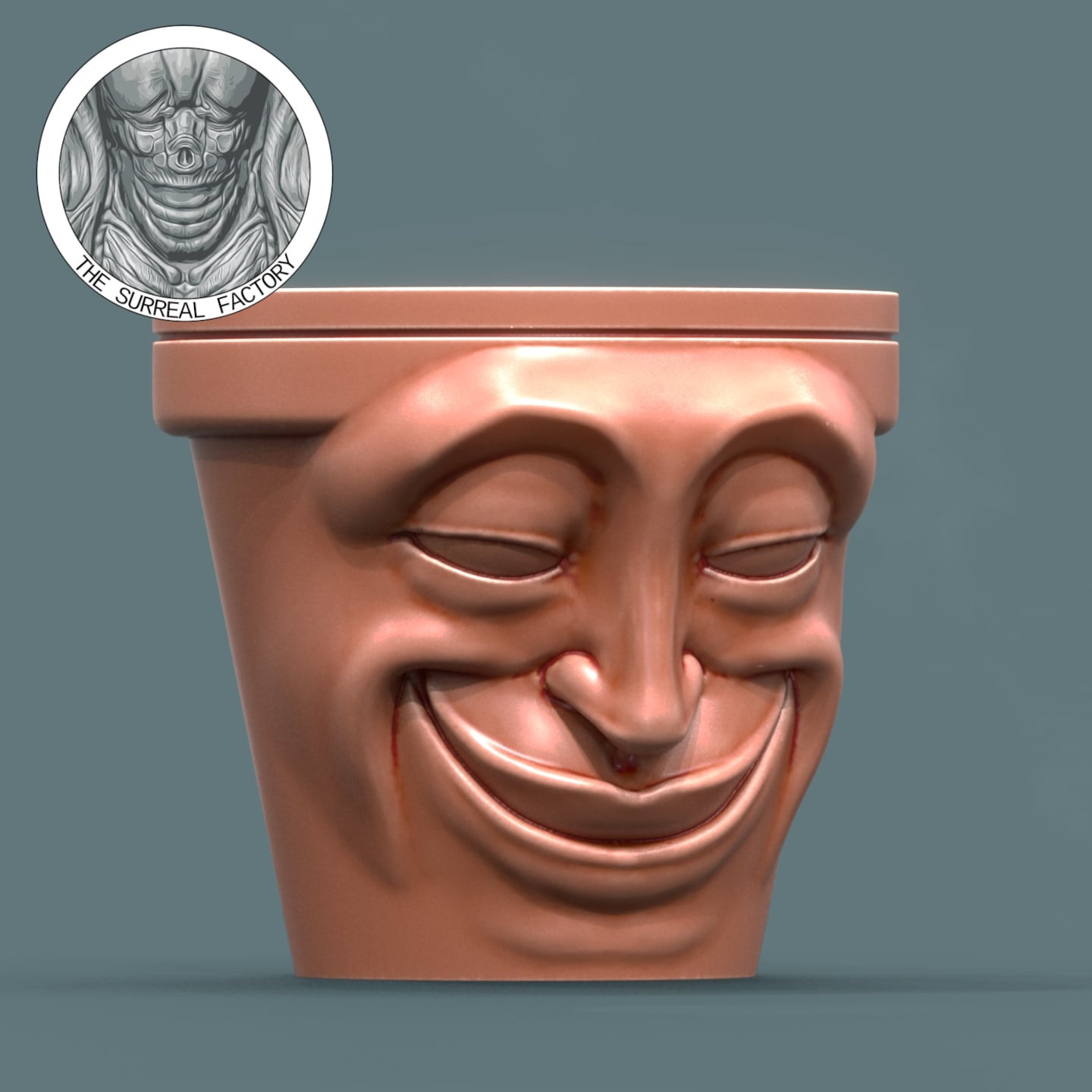 Smiling Face Pot 3d model