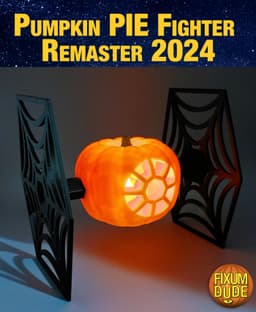 Pumpkin PIE Fighter 2024 Remaster (Halloween Themed Star Wars TIE Fighter) 3d model