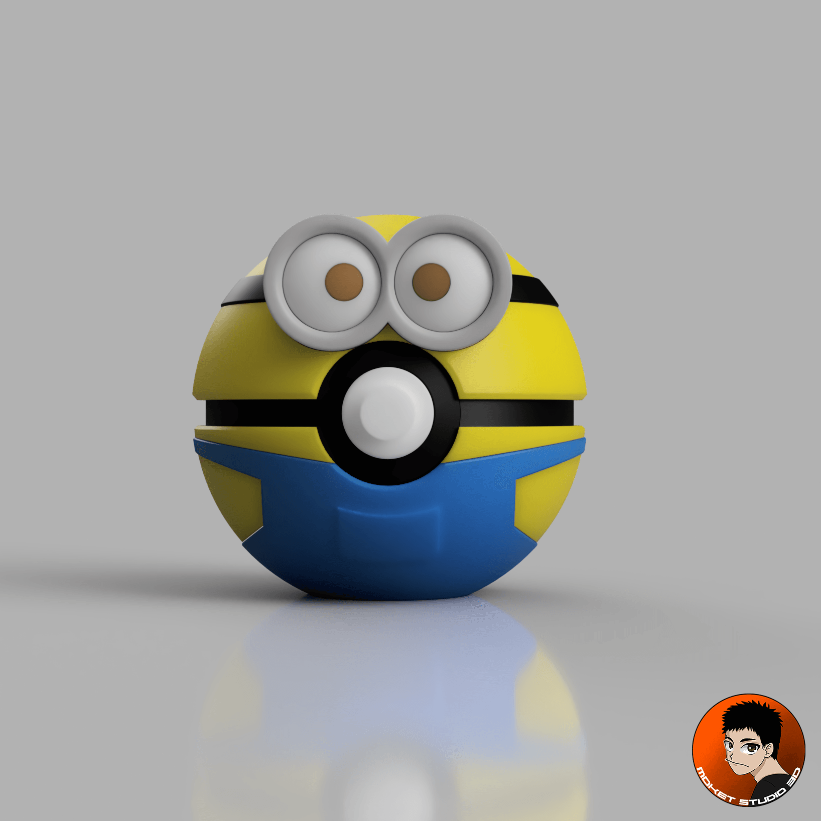 Minion Bob Pokeball 3d model