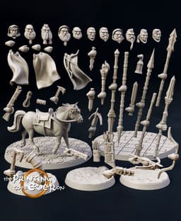 Modular Dwarven Rangers - On Foot and Mounted 3d model