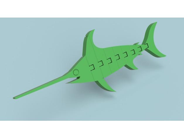 Flexi Articulated Swordfish 3d model