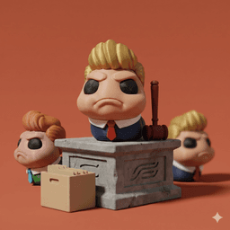 FlexiSlugs Trump - Flexi Articulated Chibi Slug STL 3d model