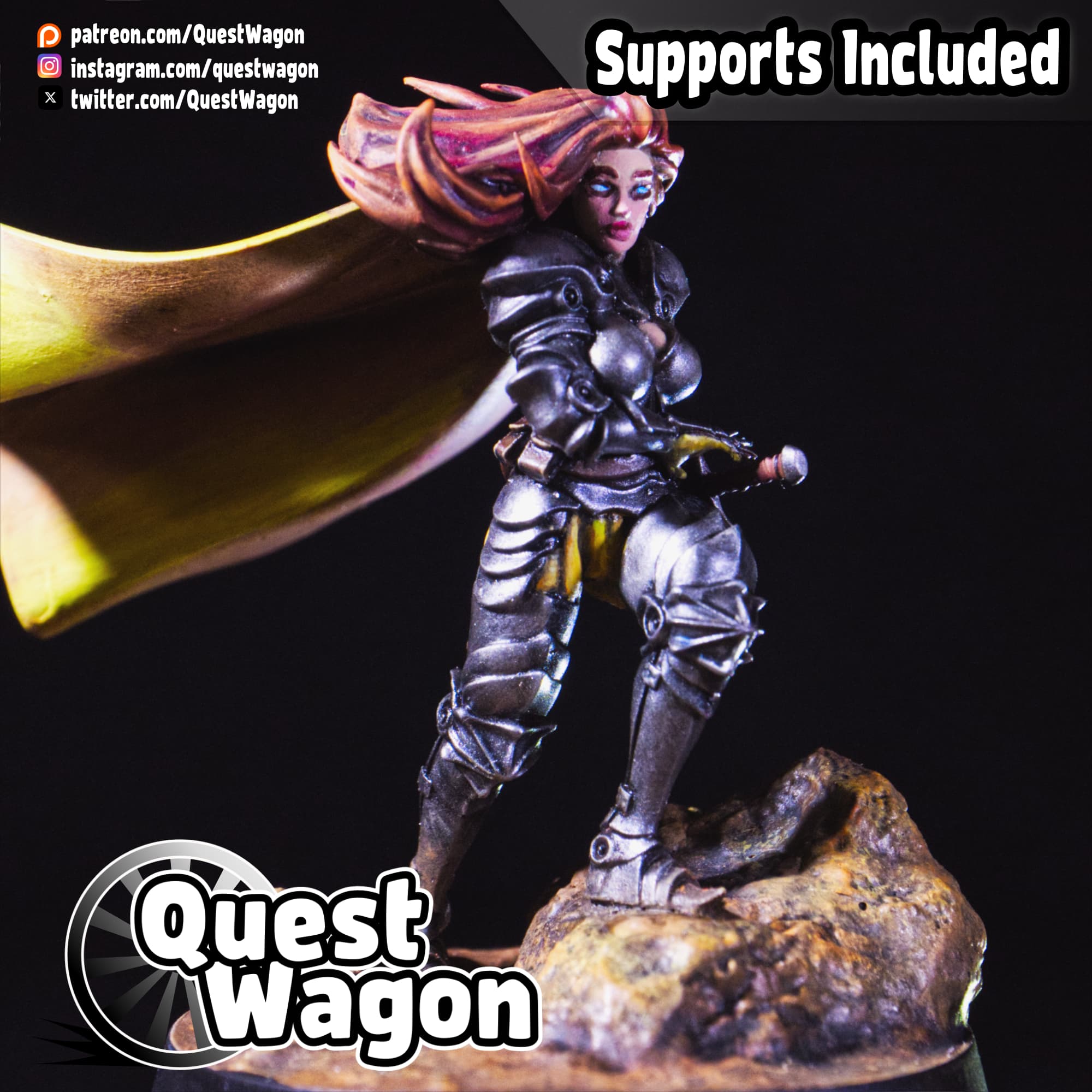 Adventurous Lady Knight 3d model
