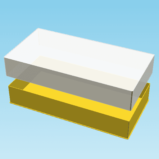 LOWER HALF BLOCK, nestable box (v1) 3d model