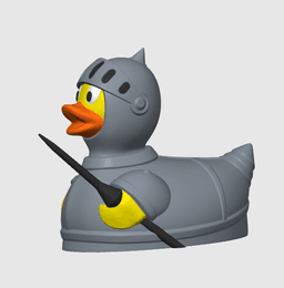 Rubber Duck Knight with Spear 3d model