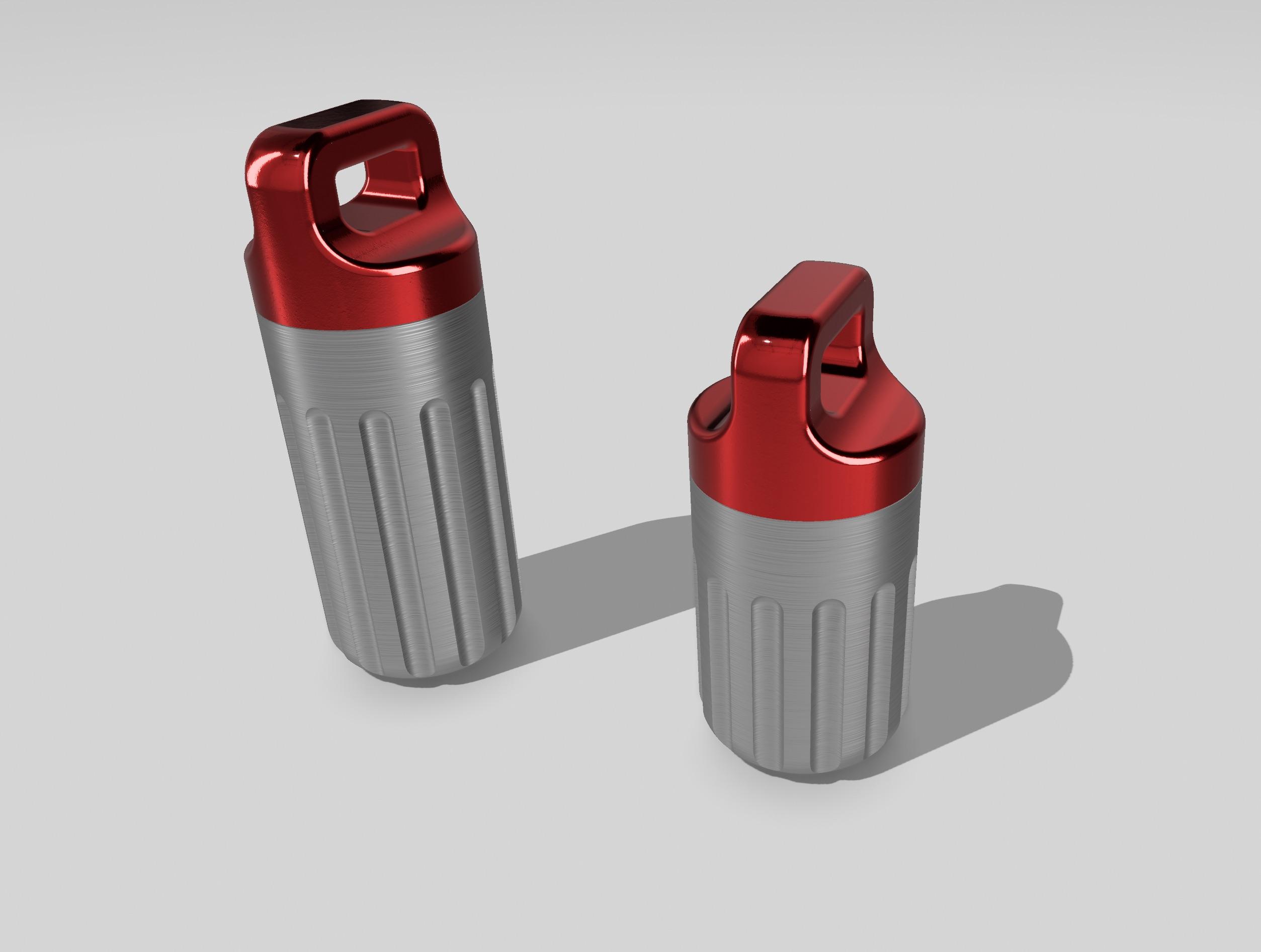 Keychain Pill Container v3 3d model