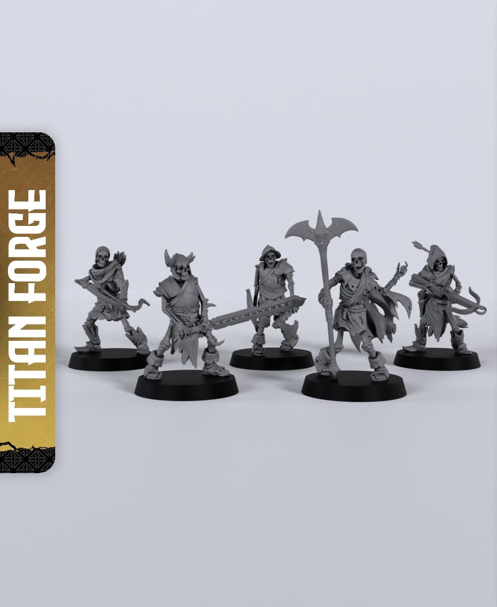 Skellies - With Free Dragon - 5e DnD Inspired for RPG and Wargamers 3d model