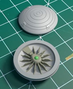 1/350 TWOK Refit Bridge Interior/Exterior Set 3d model