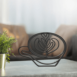Coffee Line Art, Modern, Minimalist 3d model